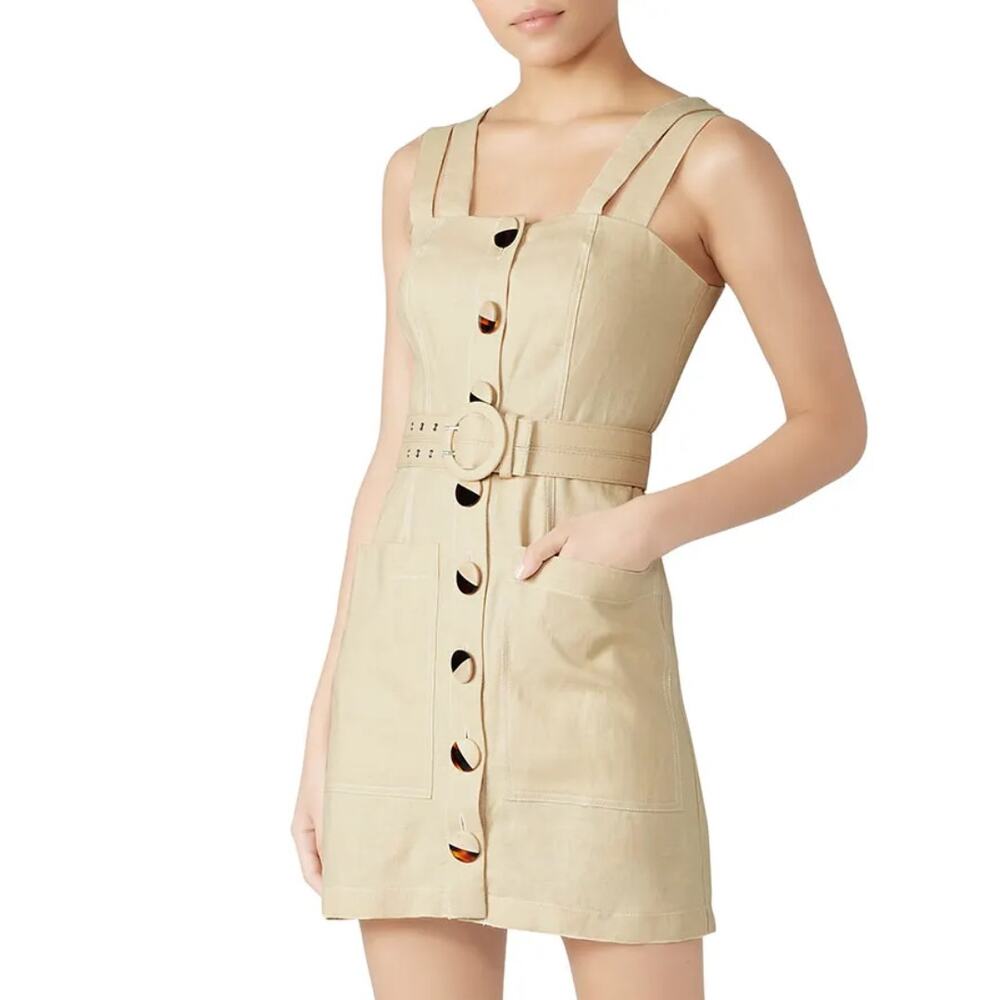 Nicholas Button Front Double Strap In Tan Size 6 - image 1